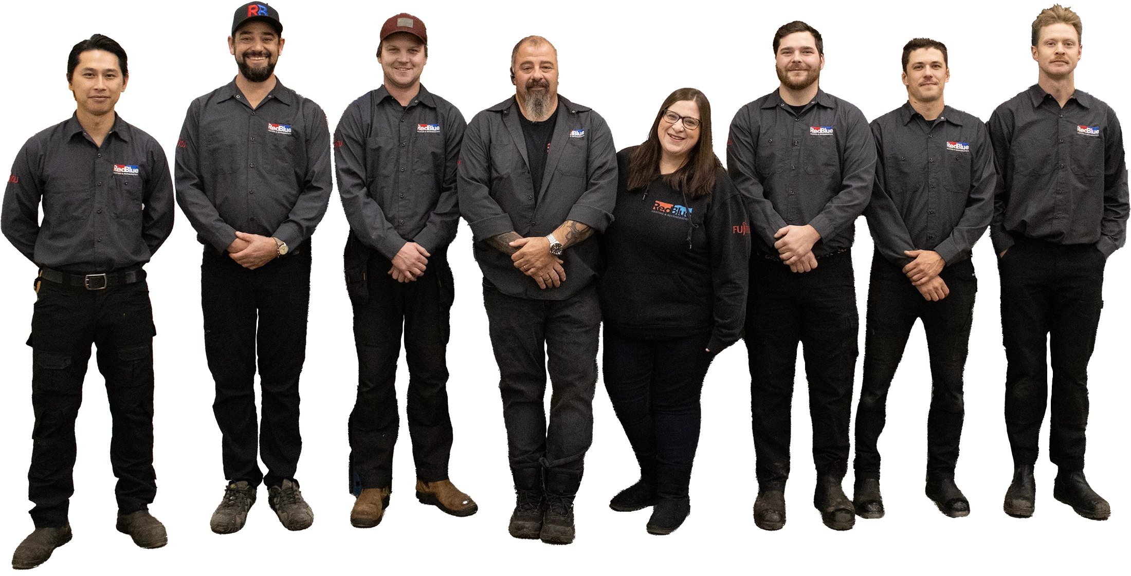 RedBlue Heating & Refrigeration Service Team Group Photo