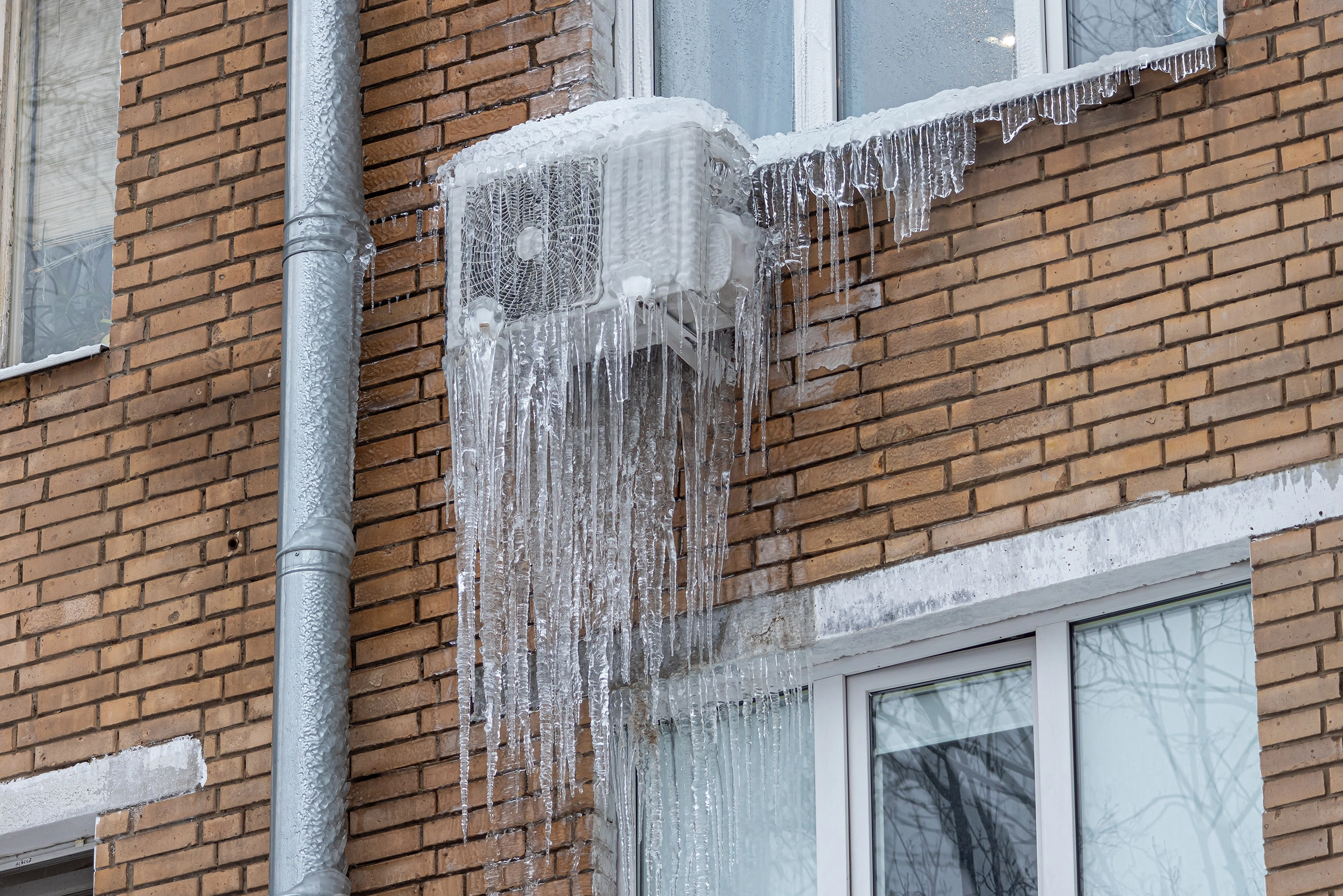 Frozen HVAC unit